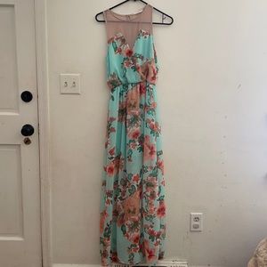 Small lush floral maxi dress